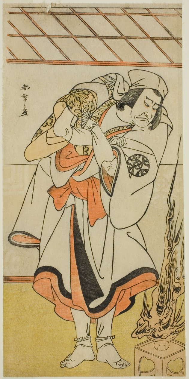 De Acteur Nakamura Nakazo I als Chinzei Hachiro Tametomo Vermomd als Ascetische Monnik, in het Toneelstuk Kitekaeru Nishiki no Wakayaka, Opgevoerd in het Nakamura Theater in de Elfde Maand, 1780 door Katsukawa Shunsho