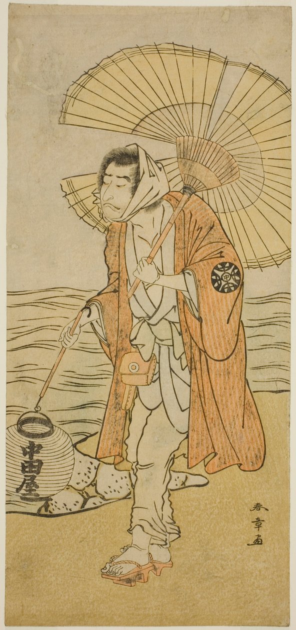 De Acteur Nakamura Nakazo I als de Afvallige Monnik Dainichibo in het stuk Edo Meisho Midori Soga, opgevoerd in het Morita Theater in de Eerste Maand, 1779 door Katsukawa Shunsho