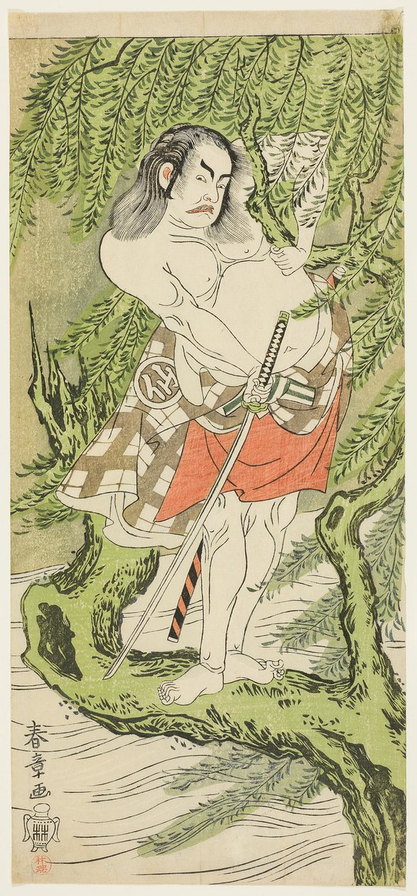 De Acteur Nakamura Sukegoro II in de rol van een ridderlijke gewone man (otokodate) door Katsukawa Shunsho