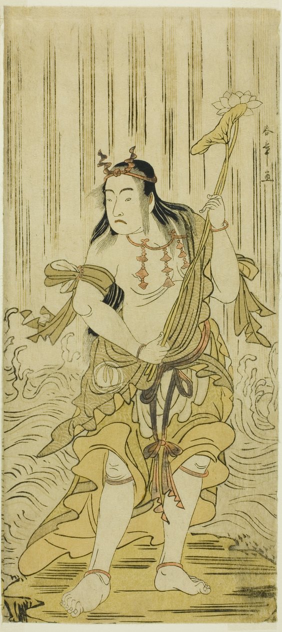 De Acteur Sawamura Sojuro III als Kongara Doji in het stuk Kitekaeru Nishiki no Wakayaka, uitgevoerd in het Nakamura Theater in de elfde maand, 1780 door Katsukawa Shunsho