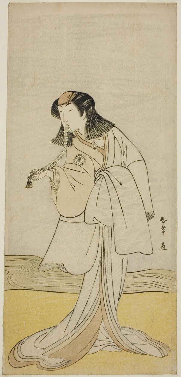 De Acteur Segawa Kikunojo III als Miura no Katagai Vermomd als de Non Narukami, in het Toneelstuk Ume-goyomi Akebono Soga, Opgevoerd in het Ichimura Theater in de Tweede Maand, 1780 door Katsukawa Shunsho