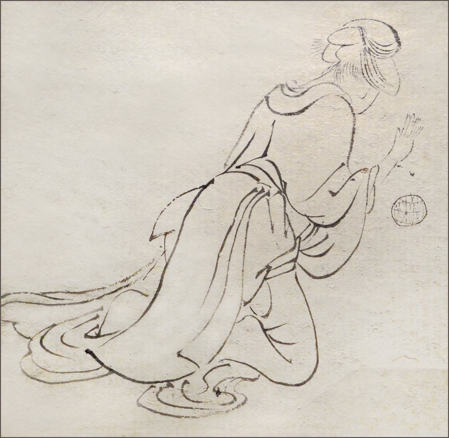 Studie van vrouw gezien van achteren door Katsushika Hokusai
