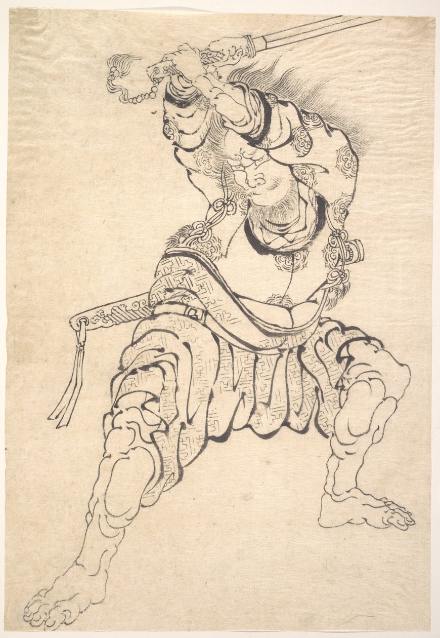 Een krijger door Katsushika Hokusai