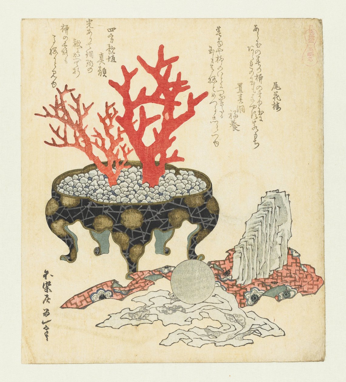 Agaat door Katsushika Hokusai