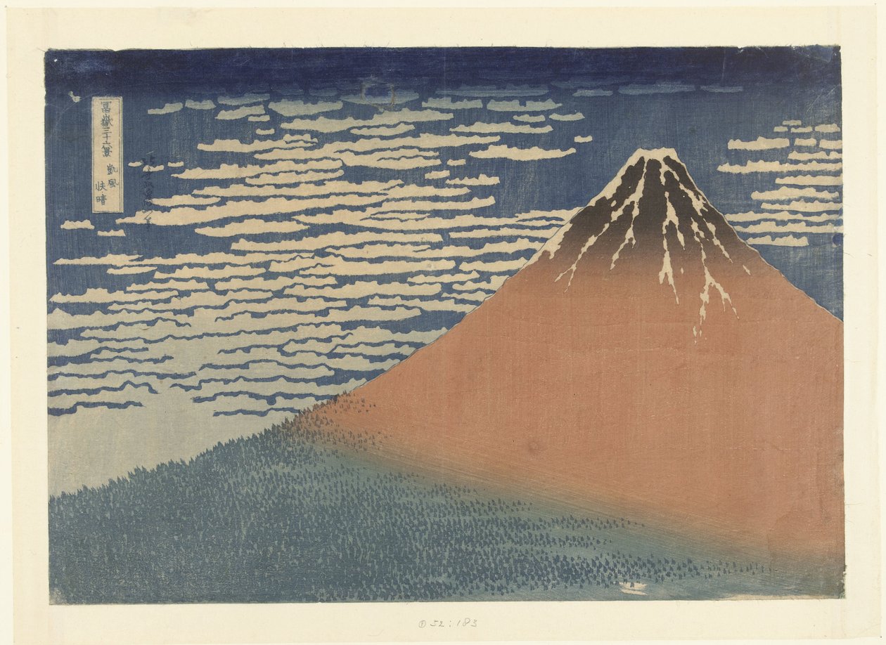 Helder weer met een zuidenwind door Katsushika Hokusai