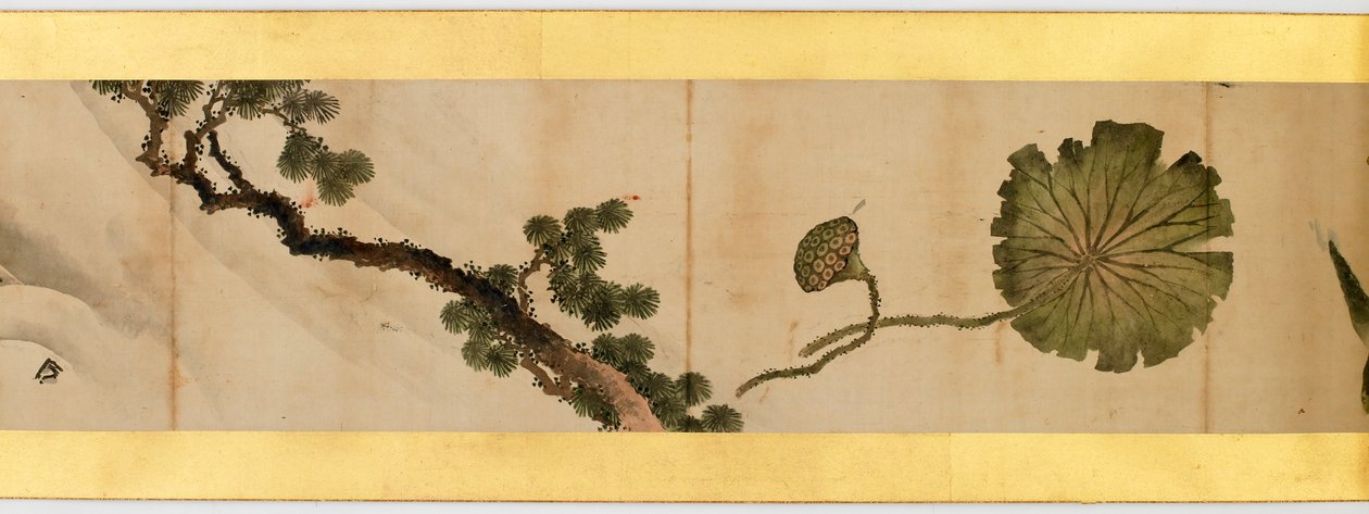 Detail van Handrol met Diverse Beelden, Edo Periode door Katsushika Hokusai