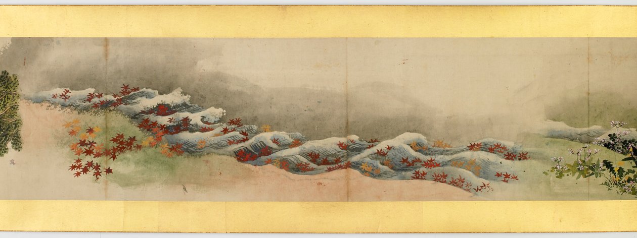 Detail van Handrol met Diverse Beelden, Edo Periode door Katsushika Hokusai