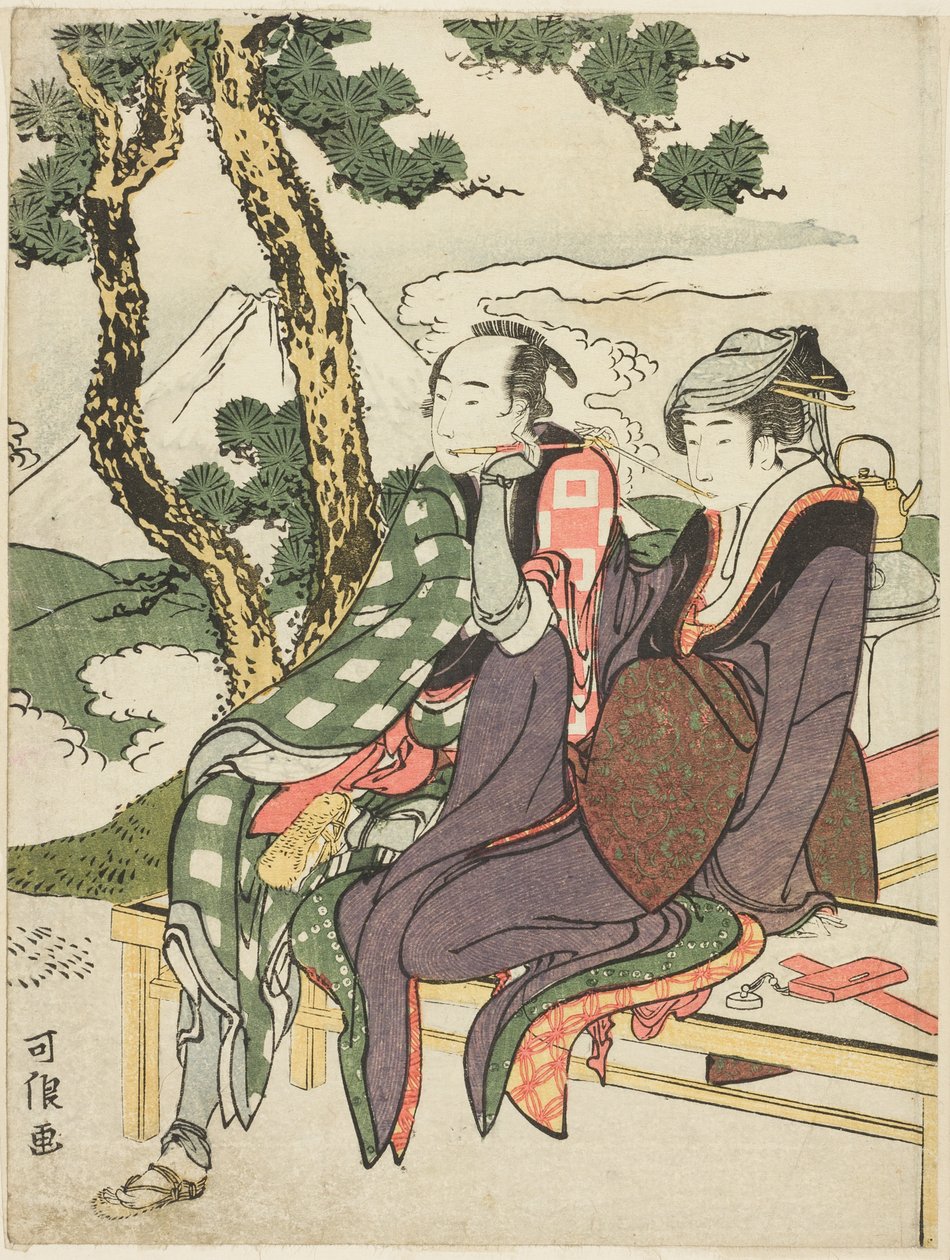 Avondgloed voor Date no Yosaku en Seki no Koman, uit de ongetitelde serie bekend als 