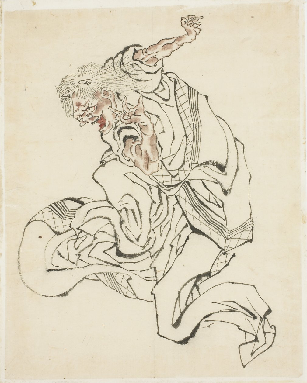 Vrouwelijke Oni (illustratie voor een volksverhaal) door Katsushika Hokusai