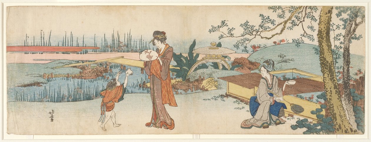 Goudvisverkoper door Katsushika Hokusai