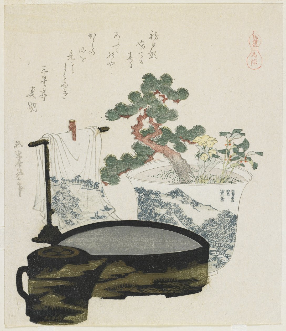Paardentalisman, 1822 door Katsushika Hokusai
