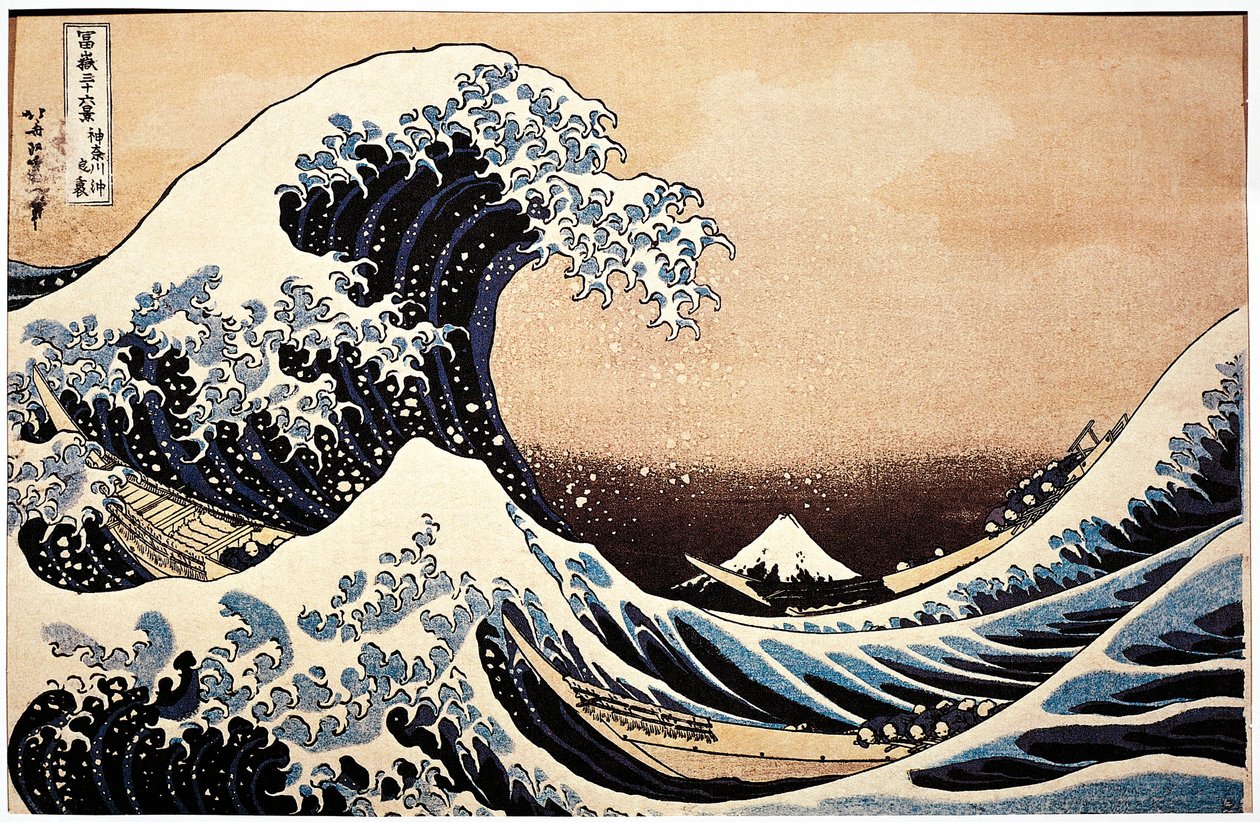 Schilderij van De grote golf door Katsushika Hokusai