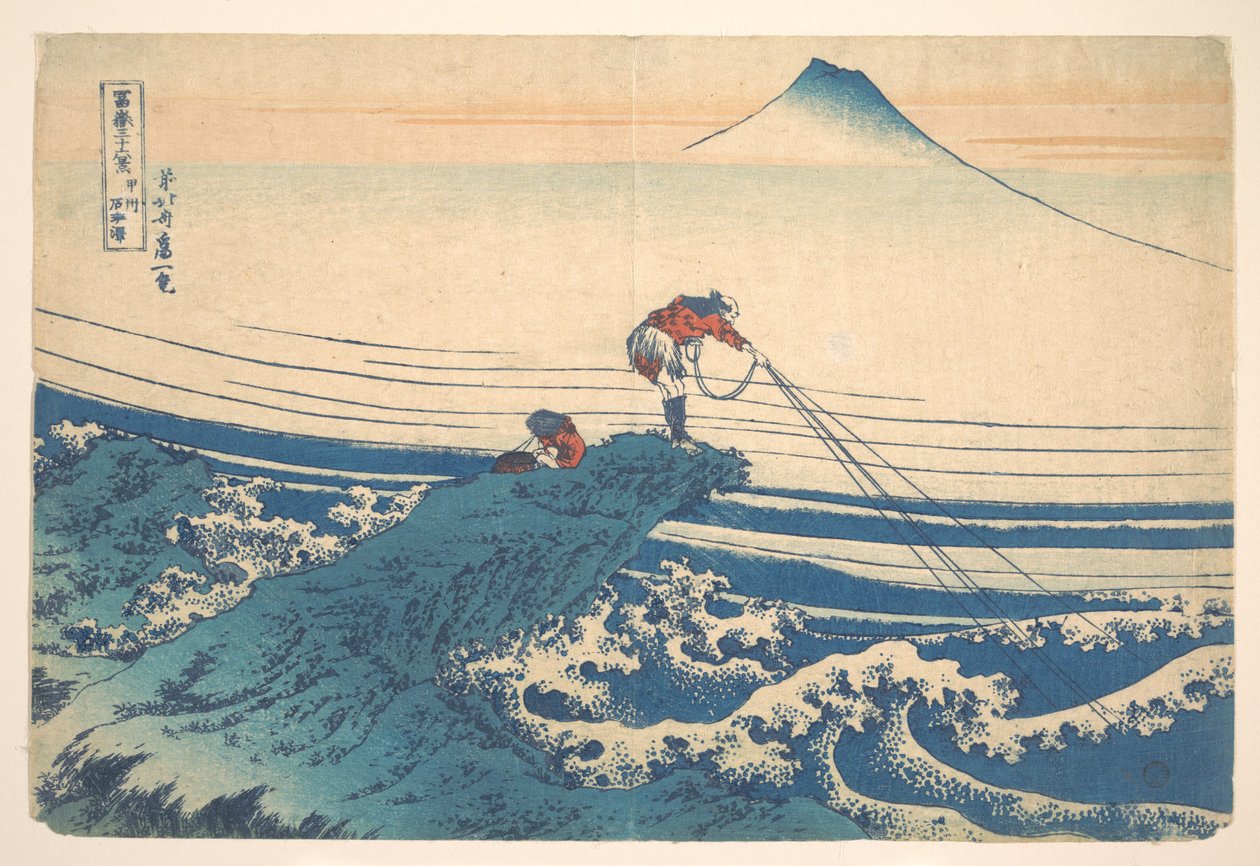 Kajikazawa in de provincie Kai (Kōshū Kajikazawa), uit de serie „Zesendertig gezichten op de berg Fuji“ (Fugaku sanjūrokkei) door Katsushika Hokusai