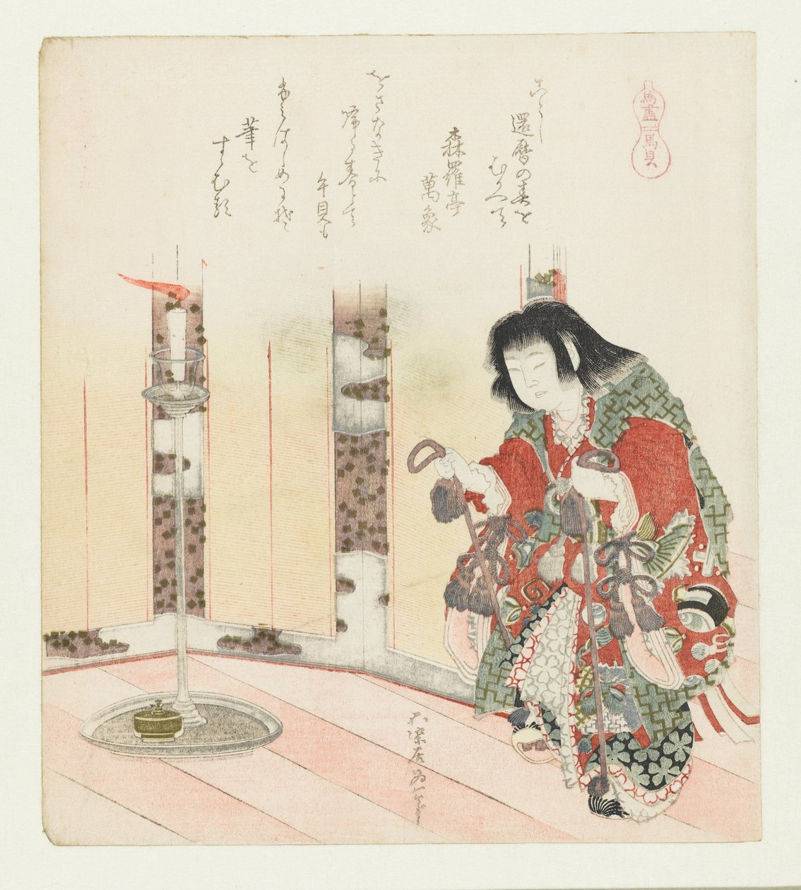 Paarden-schelp door Katsushika Hokusai
