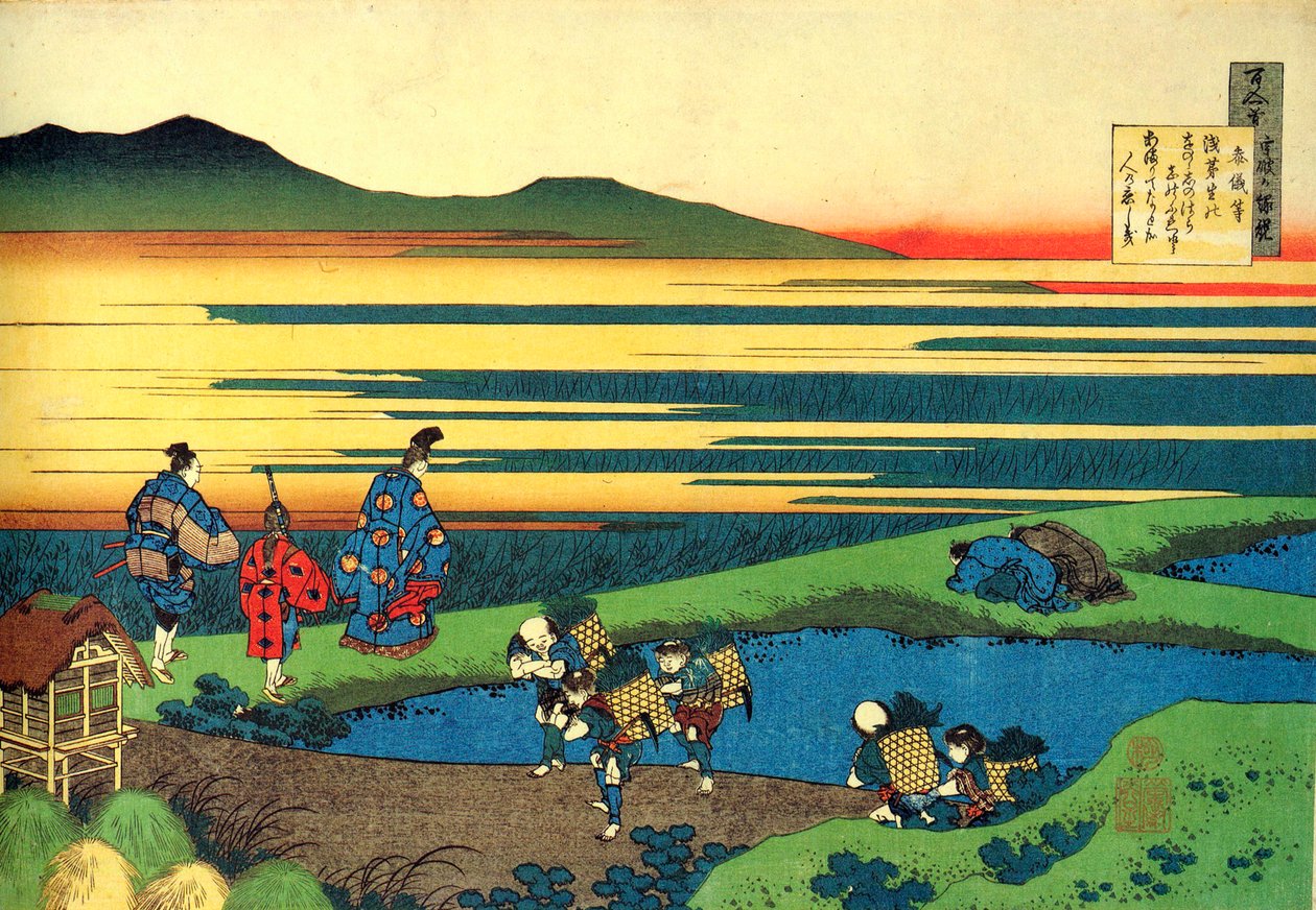 Serie van honderd gedichten van honderd dichters: Sanji Hitoshi door Katsushika Hokusai