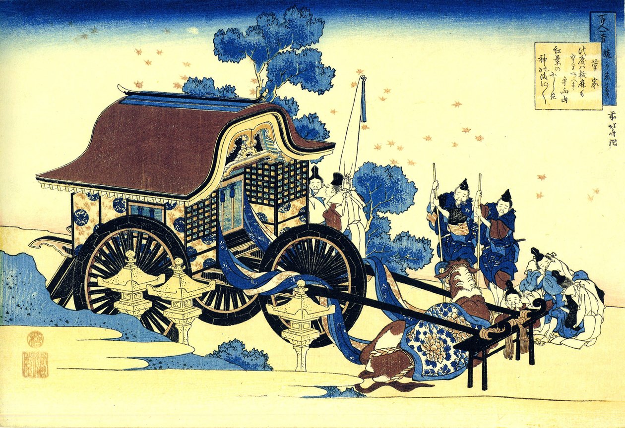 Serie van honderd gedichten door honderd dichters: Sugawara no Michizane door Katsushika Hokusai