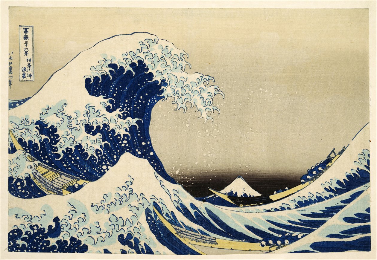 De Grote Golf van Kanagawa uit de serie 36 Zichten op de Berg Fuji door Katsushika Hokusai