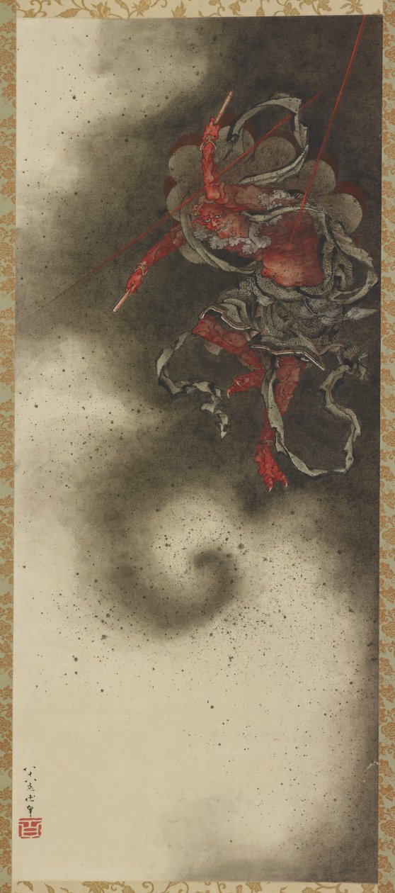 Dondergod, Edo-periode door Katsushika Hokusai