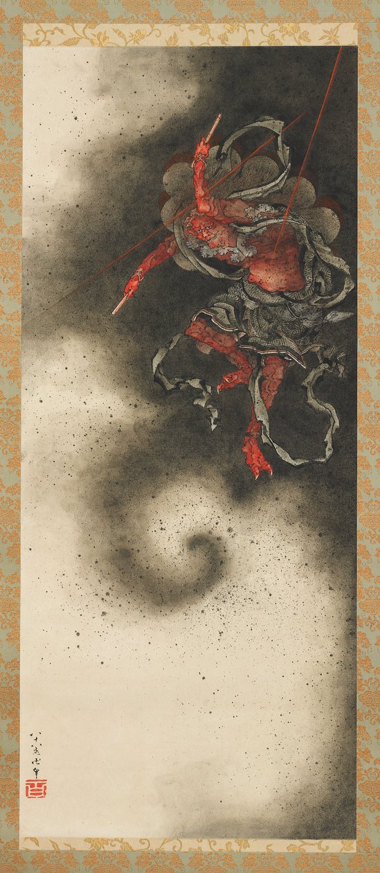 Dondergod, Edo-periode door Katsushika Hokusai