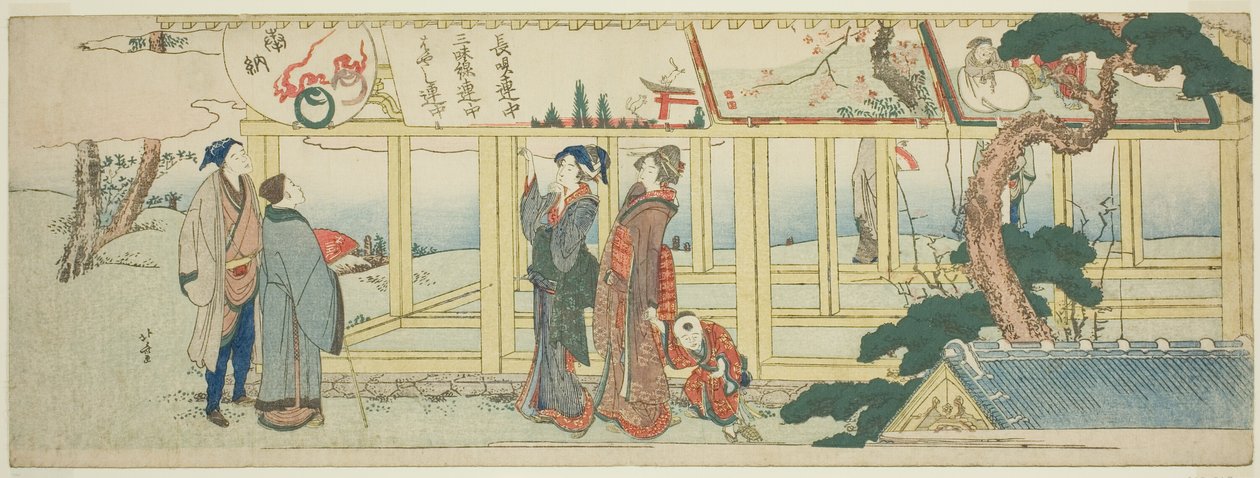 Votiefschilderijen bekijken door Katsushika Hokusai