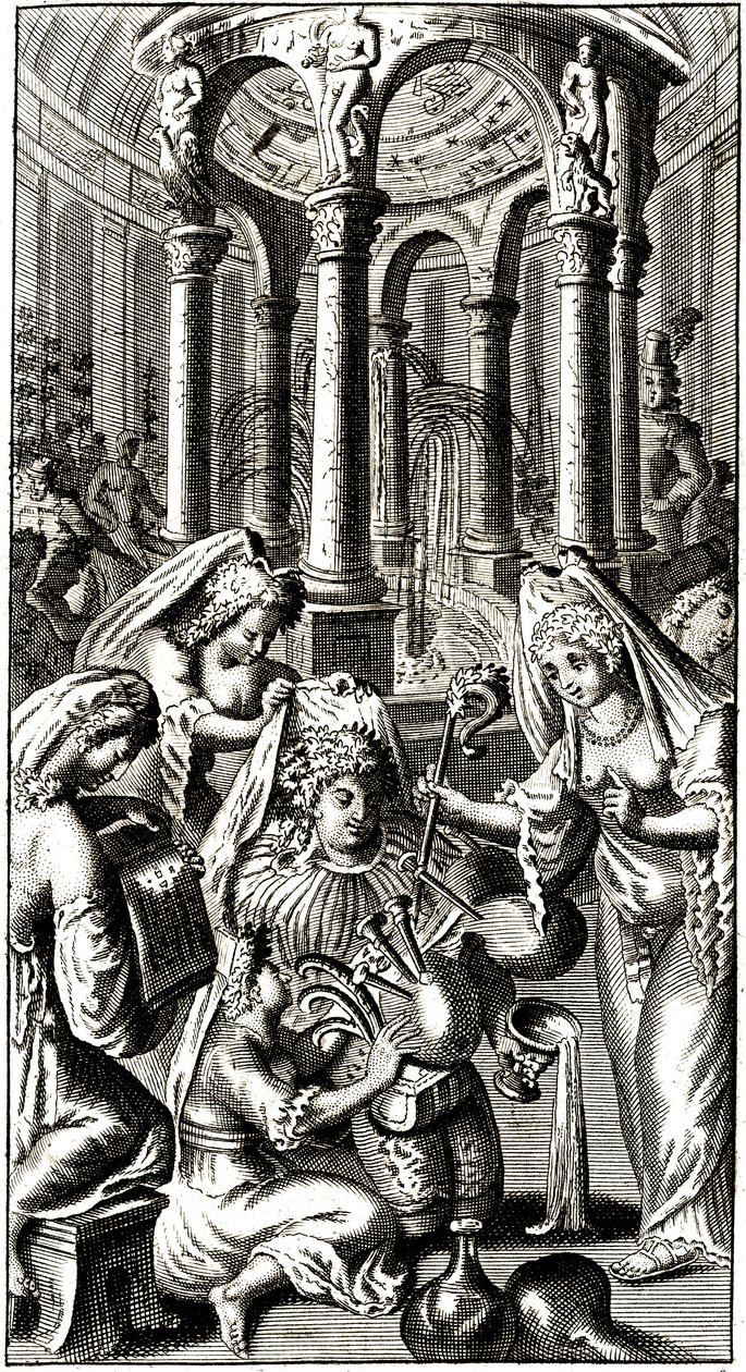 De fantastische fontein die de smaak van wijn geeft aan degenen die ervan drinken (Rabelais) door Alec Hunter