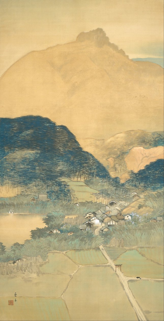 Avondgloed door Kawamura Manshu