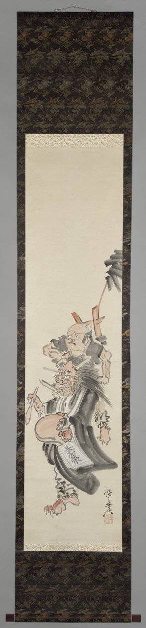 Bedelende Duivel-monnik door Kawanabe Kyosai