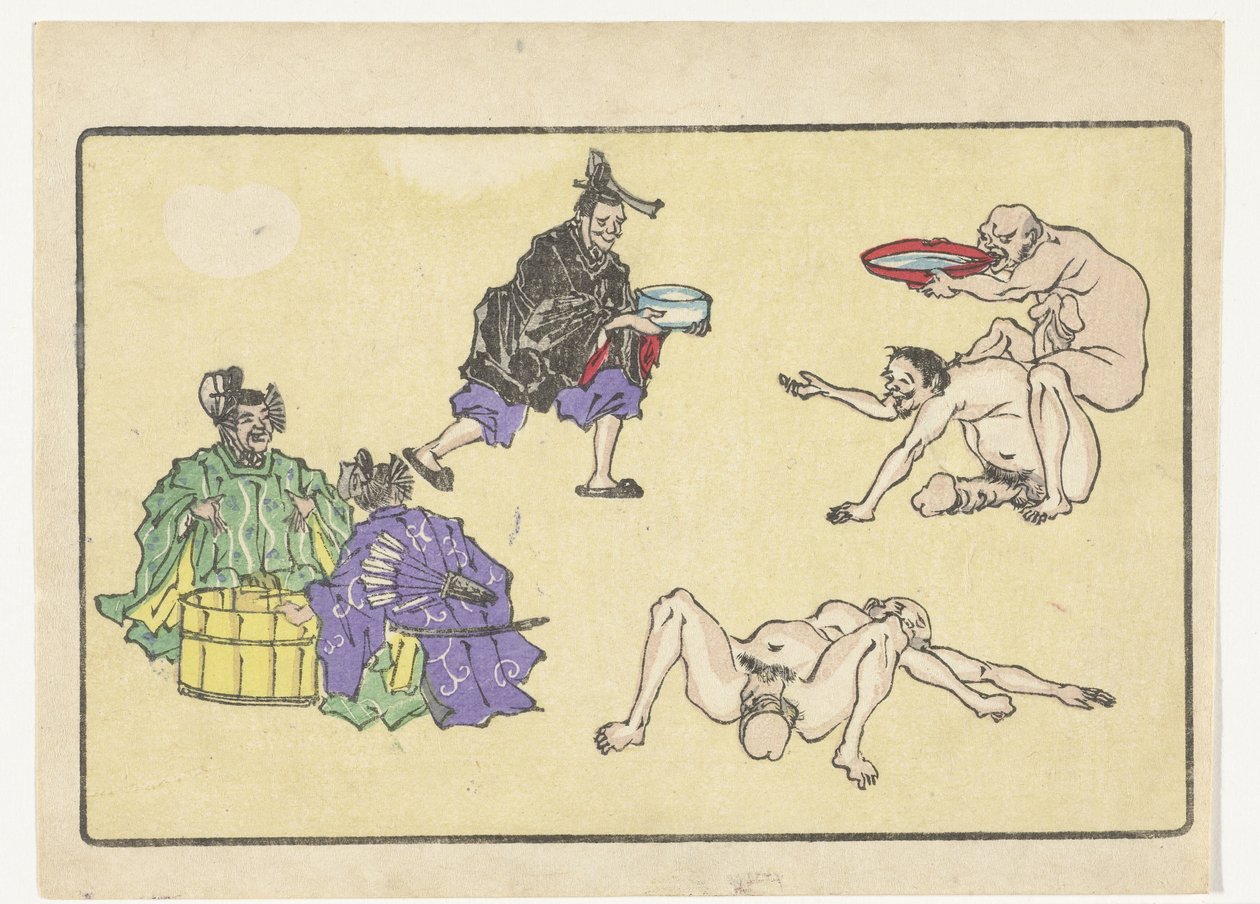 Waterdrager door Kawanabe Kyosai