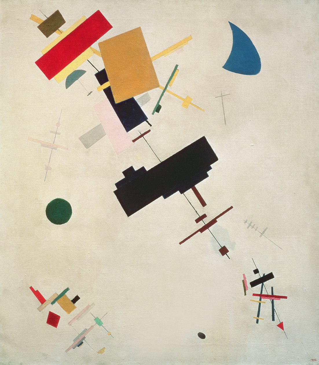 Suprematistische Compositie Nr. 56, 1936 door Kazimir Severinovich Malevich