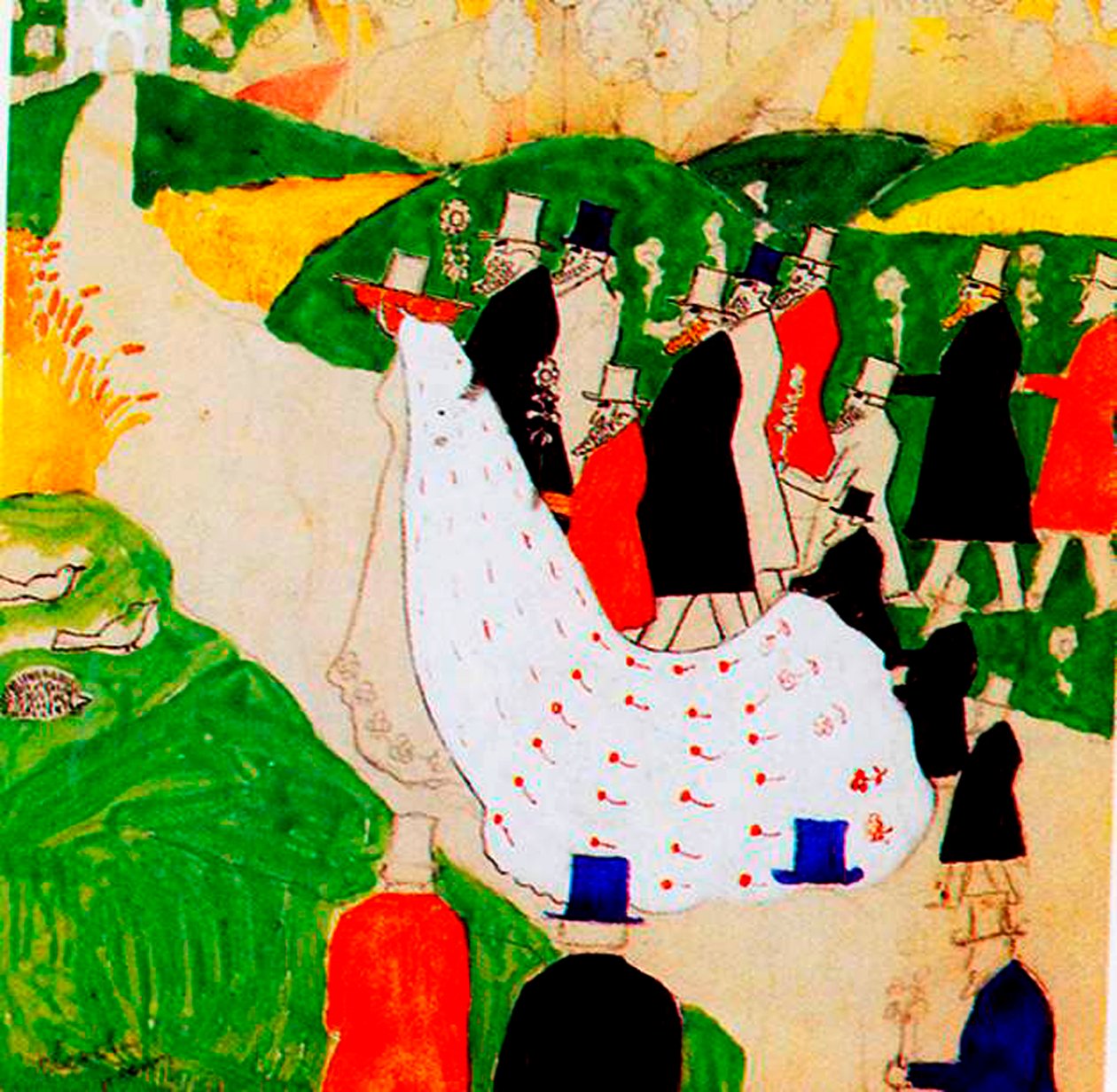 De bruiloft, 1907 door Kazimir Severinovich Malevich