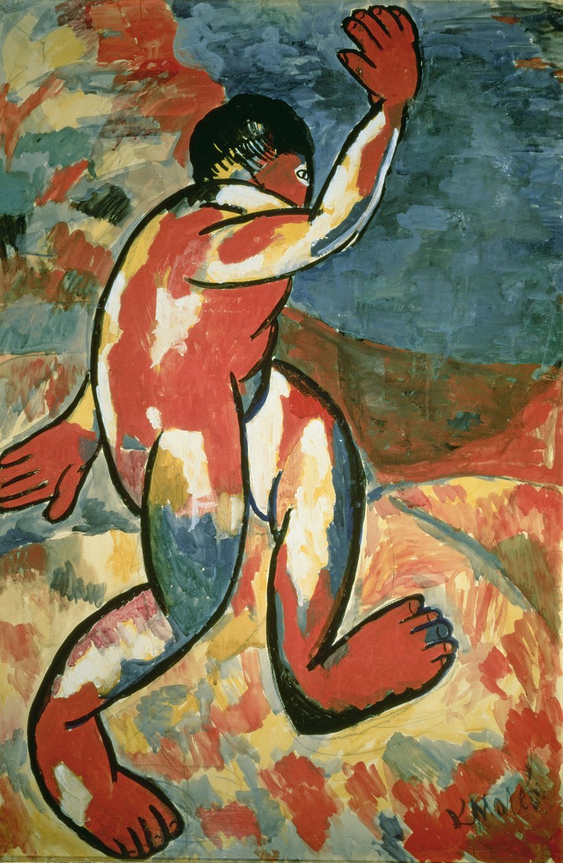Een bader, 1911 door Kazimir Severinovich Malevich