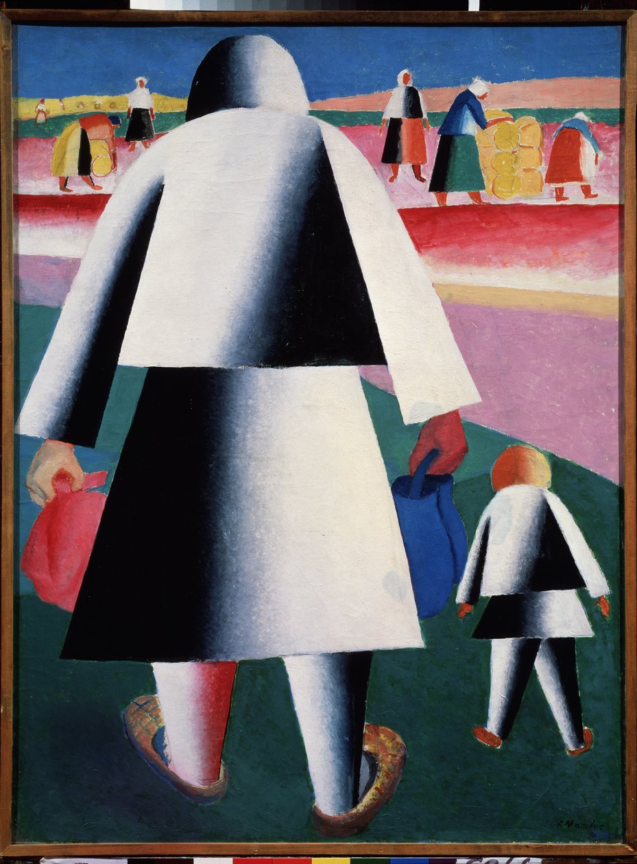 Naar de oogst (Martha en Vanka) door Kazimir Severinovich Malevich