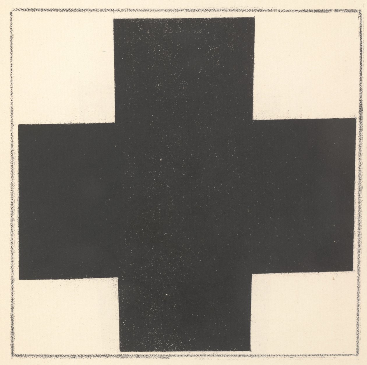 Zwarte Kruis uit "Suprematisme: 34 Tekeningen" door Kazimir Severinovich Malevich