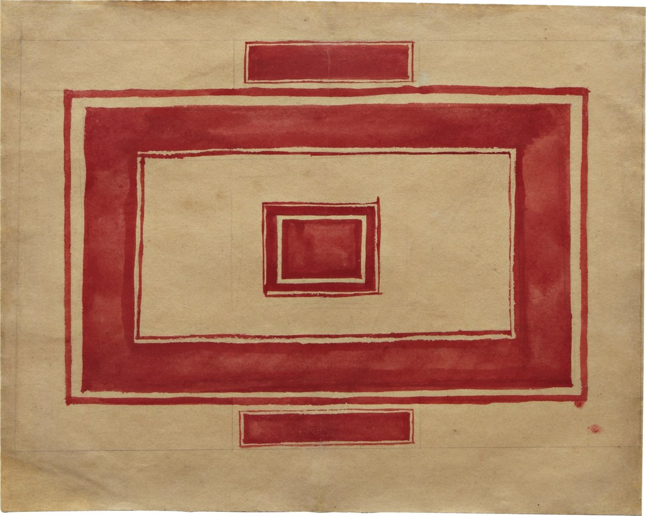 Plafondplan voor het Rode Theater, Leningrad door Kazimir Severinovich Malevich