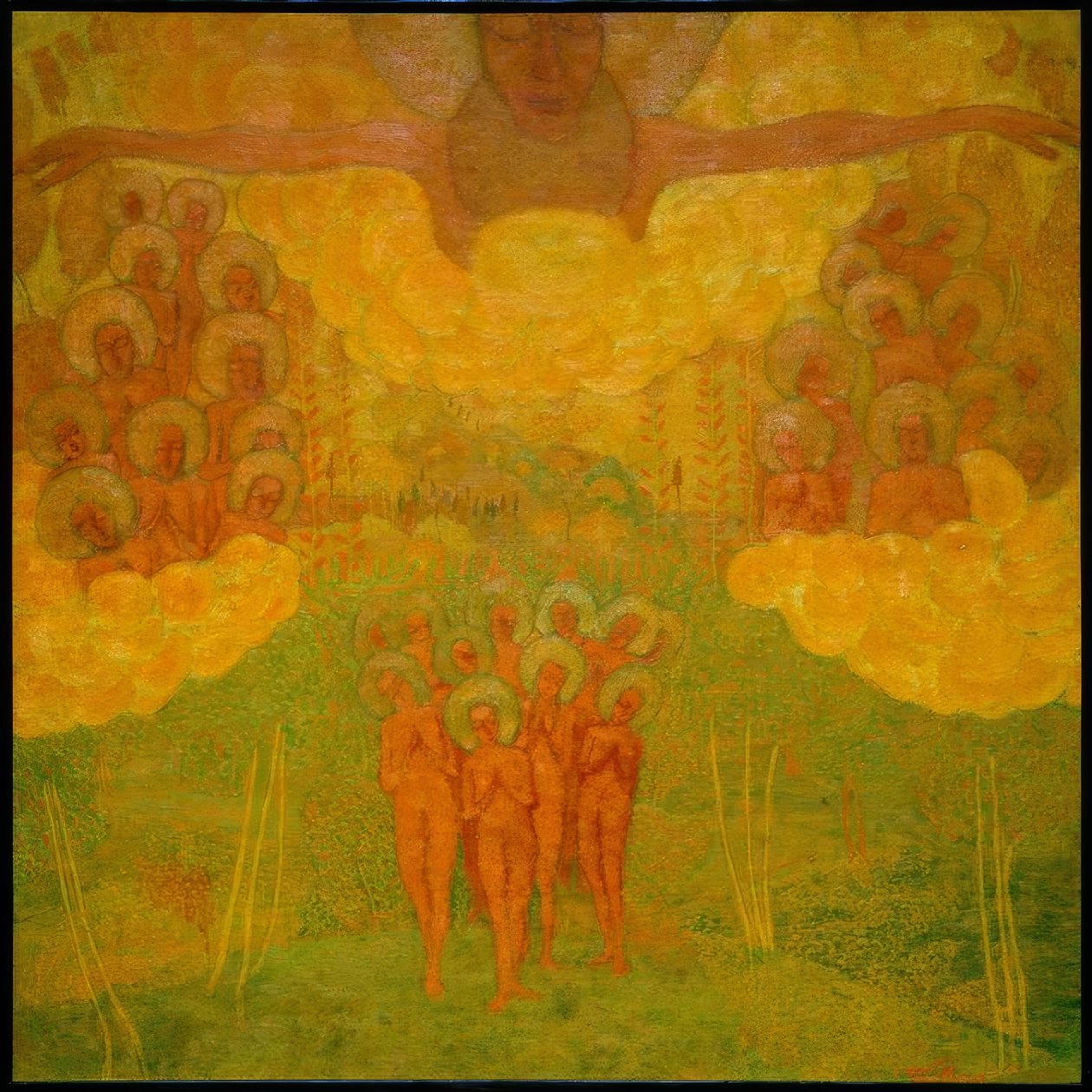 De triomf van de hemel (ontwerp voor een fresco) door Kazimir Severinovich Malevich