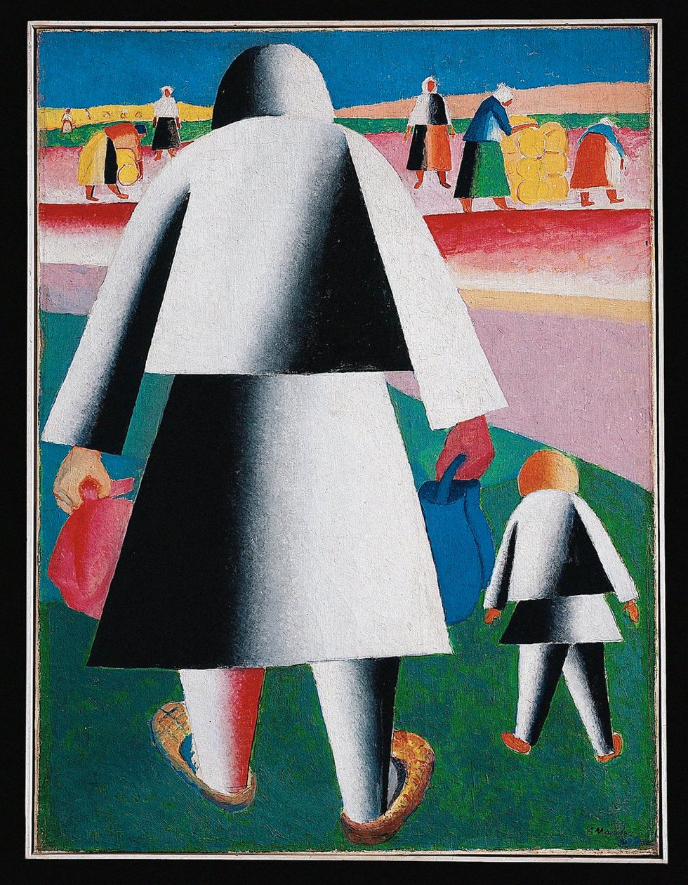 Oogst (schilderij op canvas) door Kazimir Severinovich Malevich