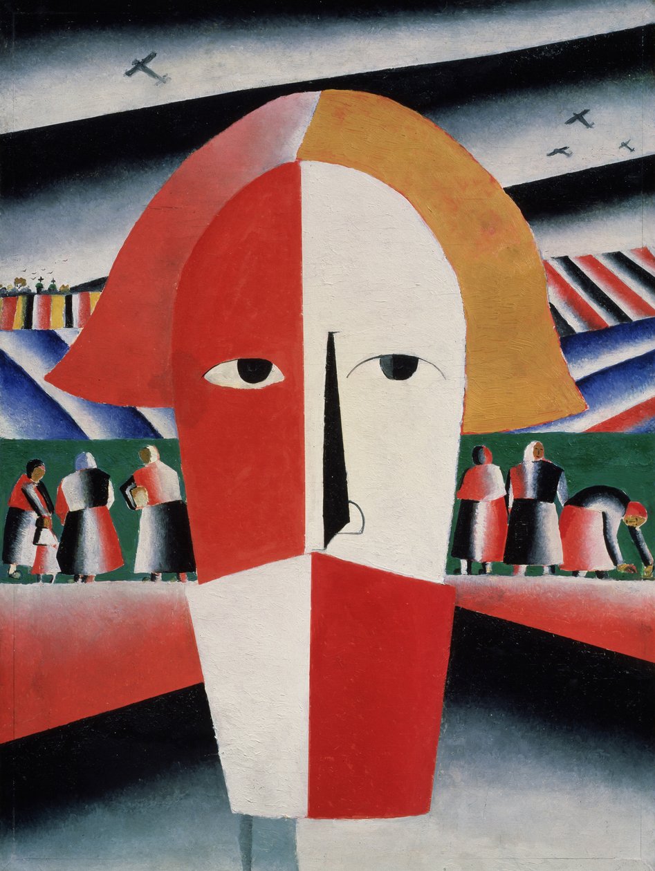 Hoofd van een boer, ca. 1930 door Kazimir Severinovich Malevich