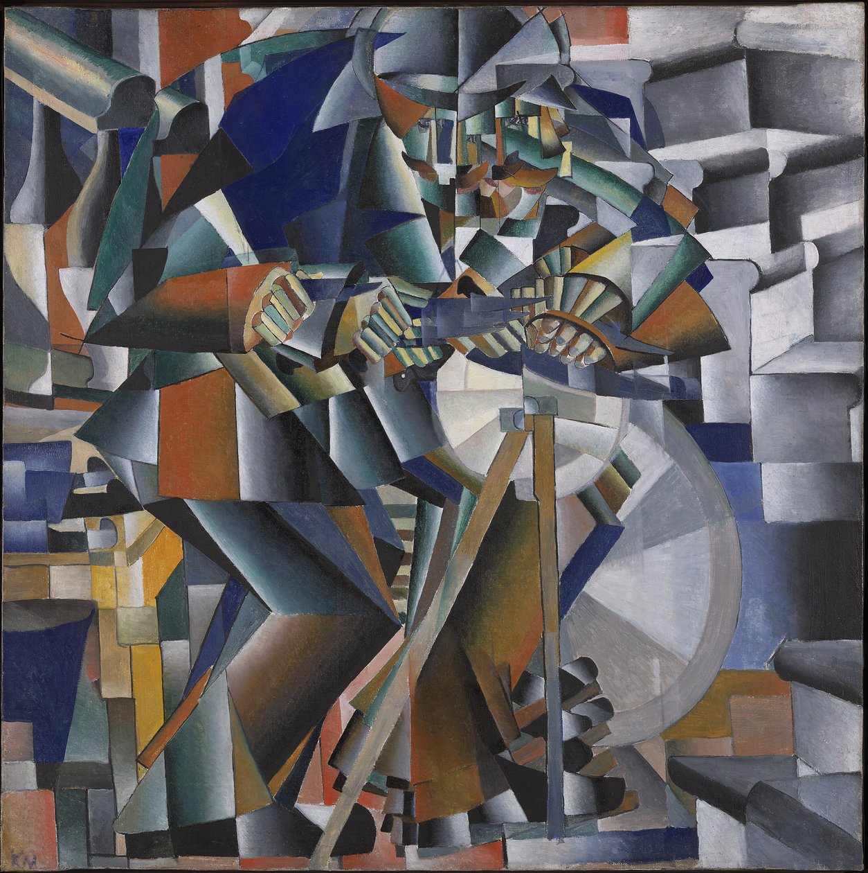 De Messenslijper of Principe van Glinsteren, 1912-3 door Kazimir Severinovich Malevich