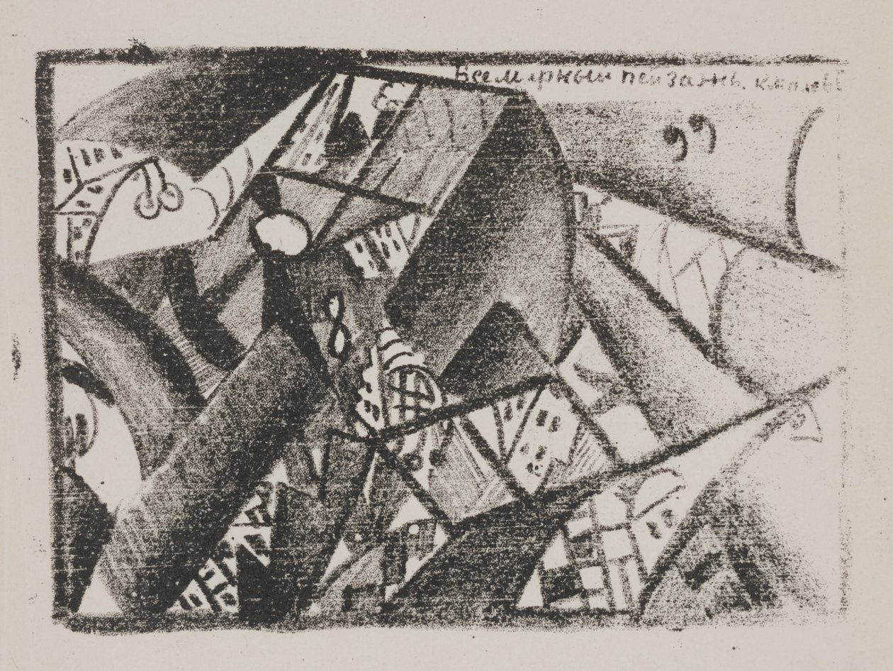 Zonder Titel (Universeel Landschap) uit "Poëzie van Majakovski" door Kazimir Severinovich Malevich