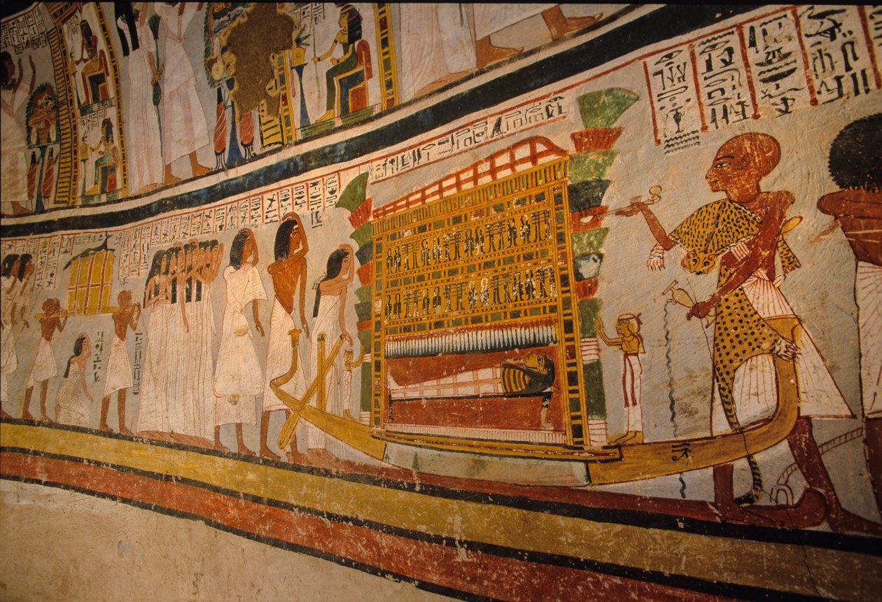 Graf van Roy; begrafenisstoet, 18e dynastie. Vallei der Edelen; Thebe; Egypte; Nieuwe Rijk door Kenneth Garrett