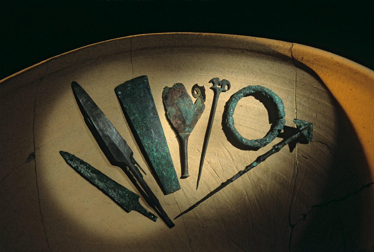 Urkesh, Hurrietenrijk, Syrië, 2400 v.Chr., Giorgio Buccellati, bronzen gereedschappen, speren, 2004 door Kenneth Garrett