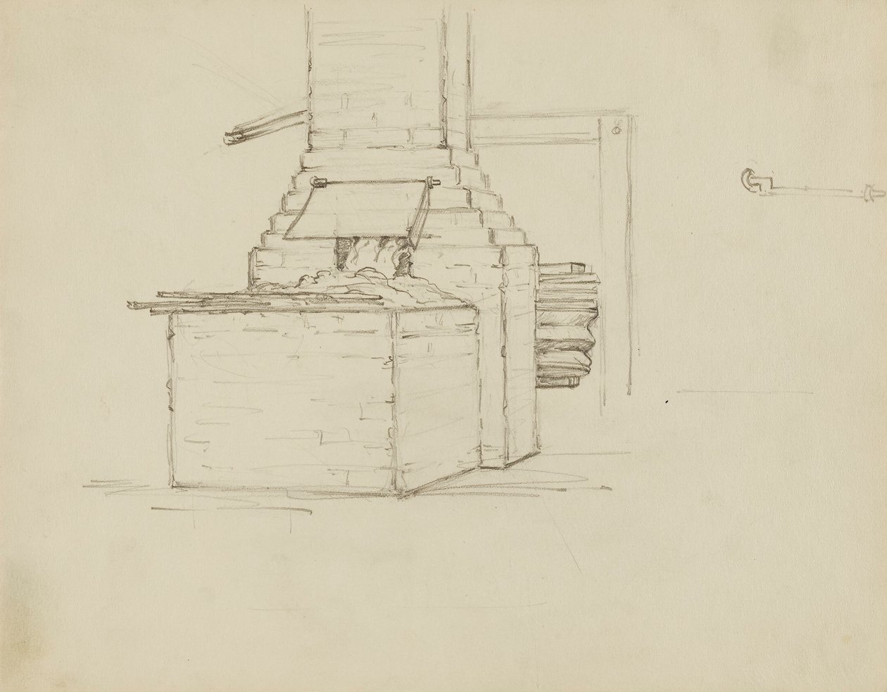 (Rotunda van het Capitool van de staat Iowa) (Fabrikanten, studie voor panel) door Kenyon Cox