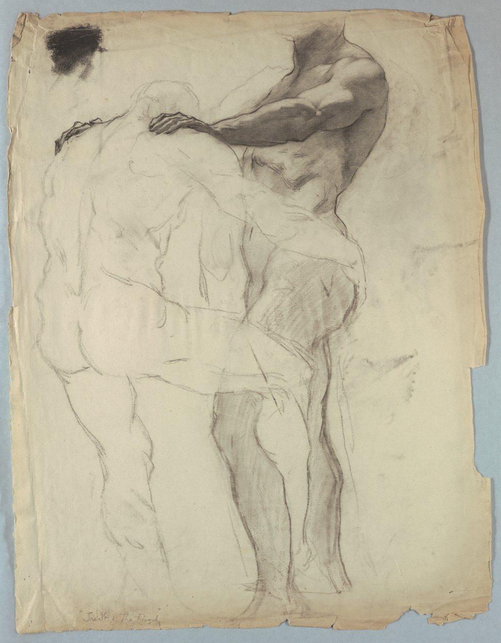 Figurenstudie voor "Jacob Worstelt met de Engel" door Kenyon Cox