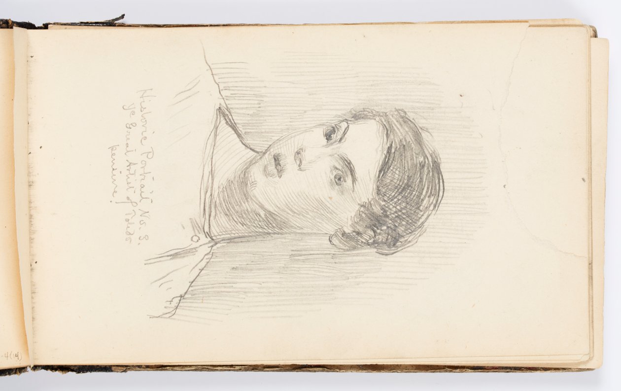 Schetsboekpagina: Historisch portret nr. 3 (Zelfportret) door Kenyon Cox