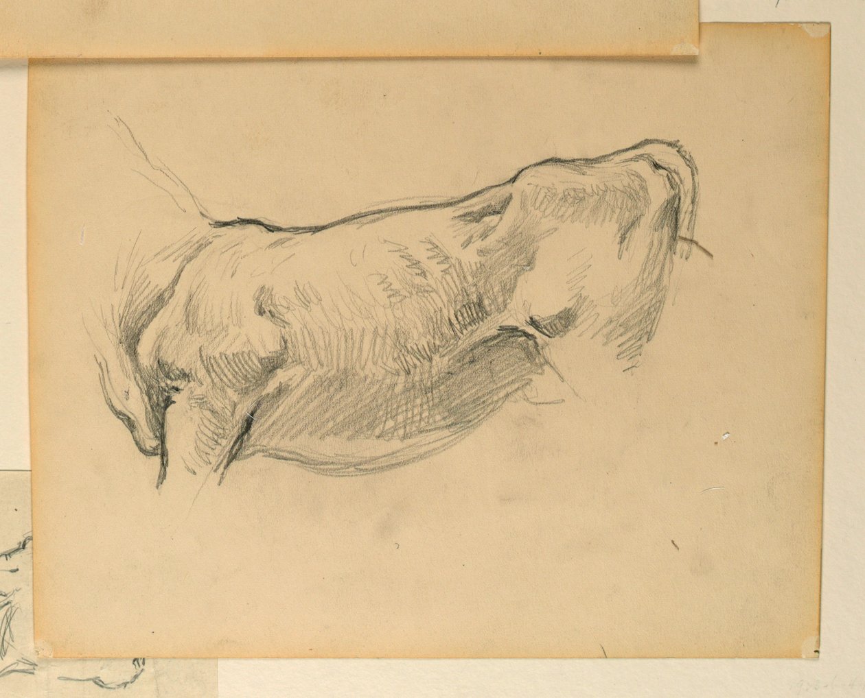 Studie voor "Veeteelt," "De Vooruitgang van de Beschaving: Jagen, Veeteelt, Landbouw," Staatskapitool, Des Moines, IA door Kenyon Cox
