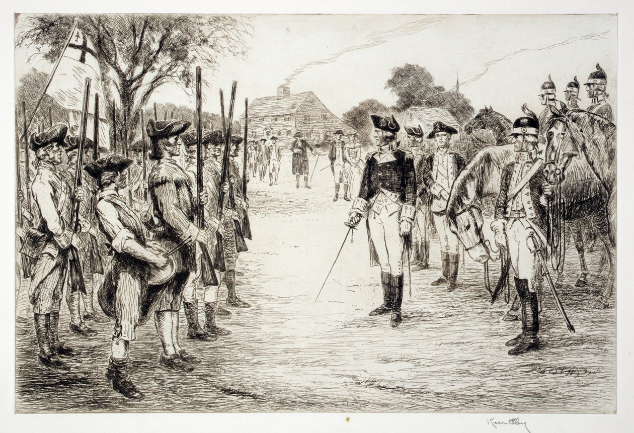 George Washington en zijn troepen door Kerr Eby
