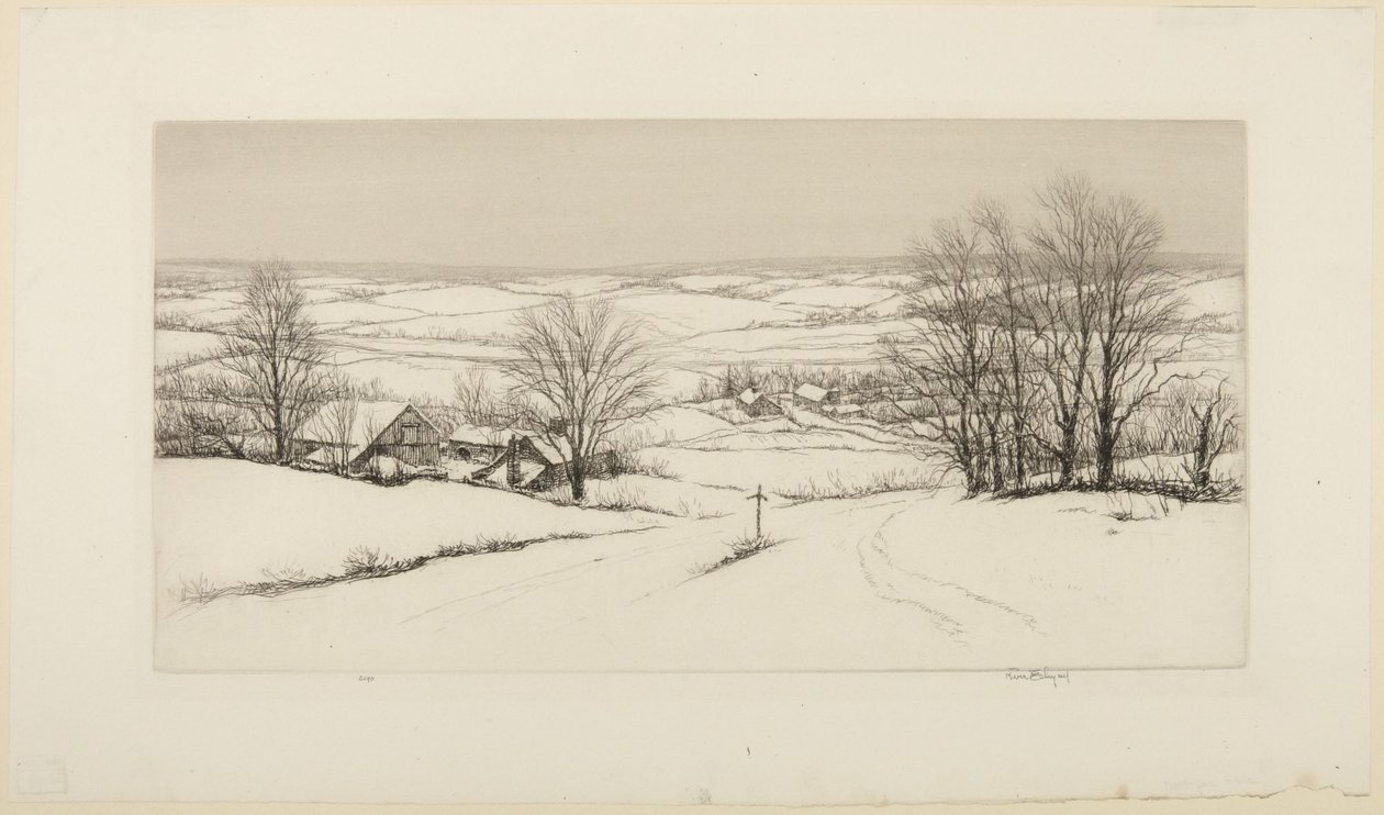 Winter in New England door Kerr Eby