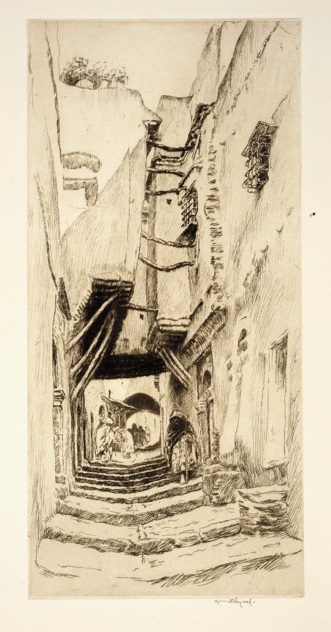 Trappen en deuropeningen, Algiers door Kerr Eby