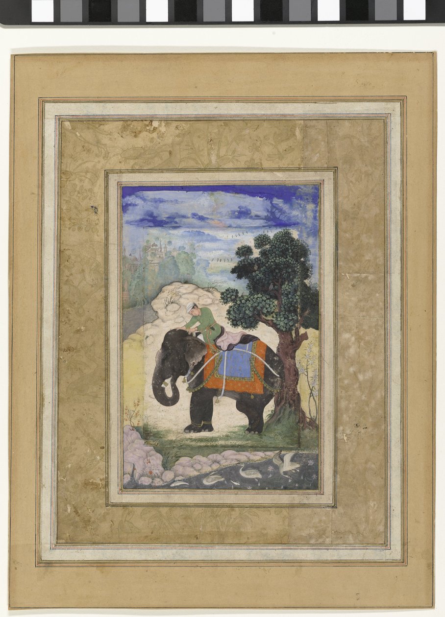 Olifant met berijder door Keshavdas (possibly)