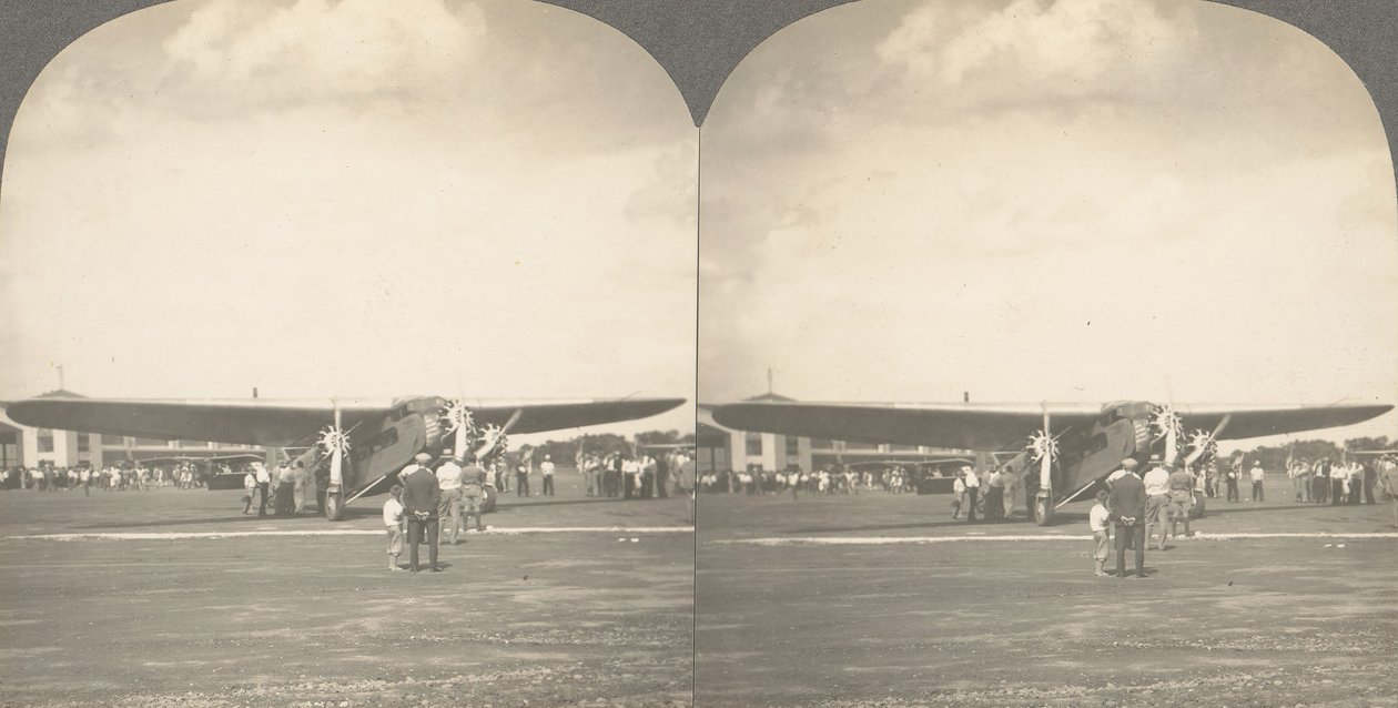 Groep van 3 stereografische weergaven van luchtvaart, inclusief de gebroeders Wright, 1900-1929 door Keystone View Company
